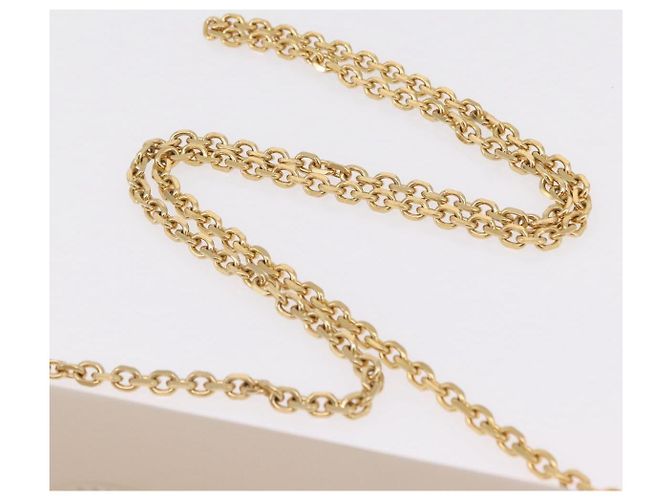 Christian Dior Dior Bobby Chain Shoulder Wallet Leather Beige Gold Auth LN085M - vista 8