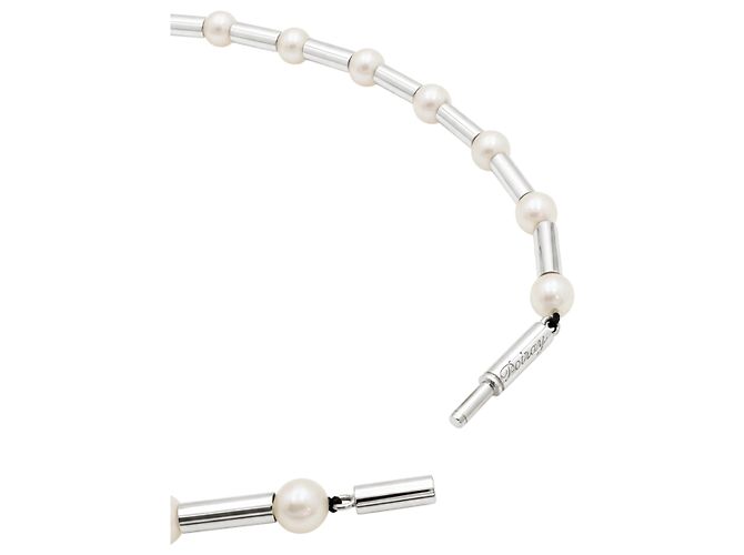 Collar Poiray "Fuseau", oro blanco, perlas. - vista 4