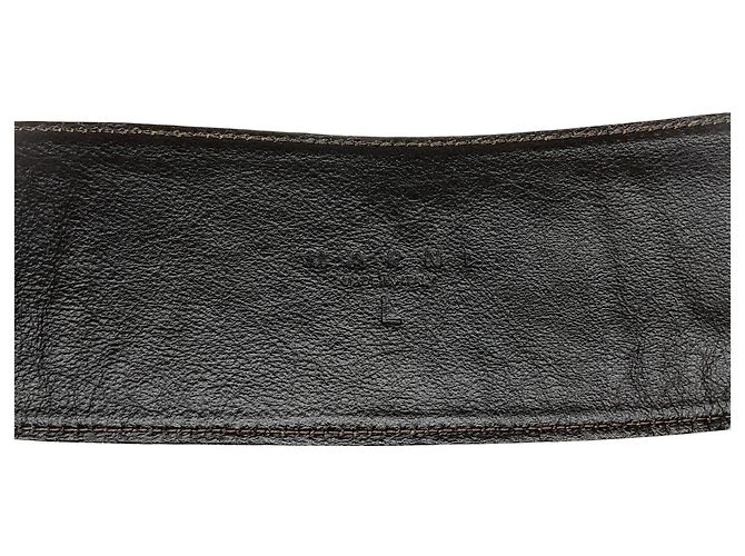Cintura larga Marni in pelle goffrata verde - vista 7