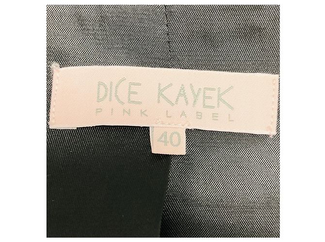 Dice Kayek Pink Label Midi-Kleid in Anthrazit mit buntem Karomuster und Schleifengürtel Grau - Ansicht 4