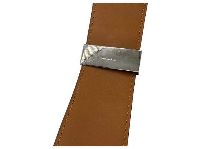 Hermès Cinto Hermes Yellow CDC Collier de Chien 70 em couro Epsom com ferragens em paládio Amarelo - vista 6