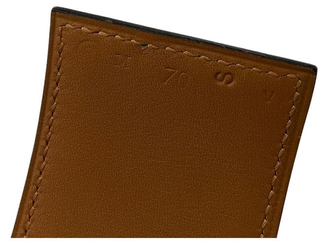 Hermès Cinto Hermes Yellow CDC Collier de Chien 70 em couro Epsom com ferragens em paládio Amarelo - vista 7