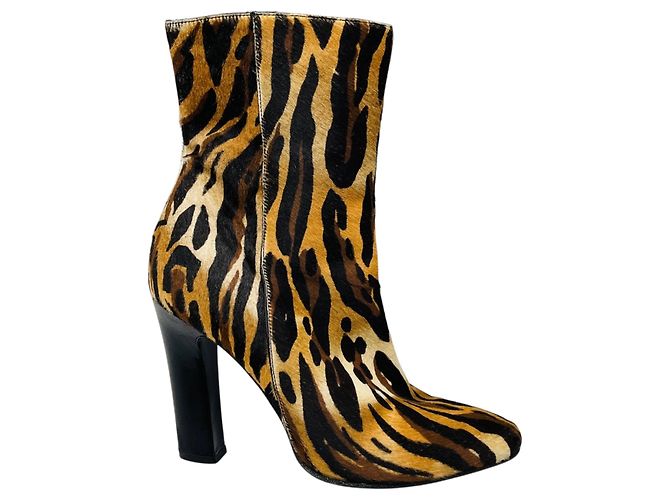 Botines de pelo de becerro con estampado animal tan Tamara Mellon Camello - vista 2
