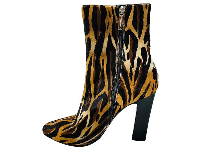 Botines de pelo de becerro con estampado animal tan Tamara Mellon Camello - vista 3