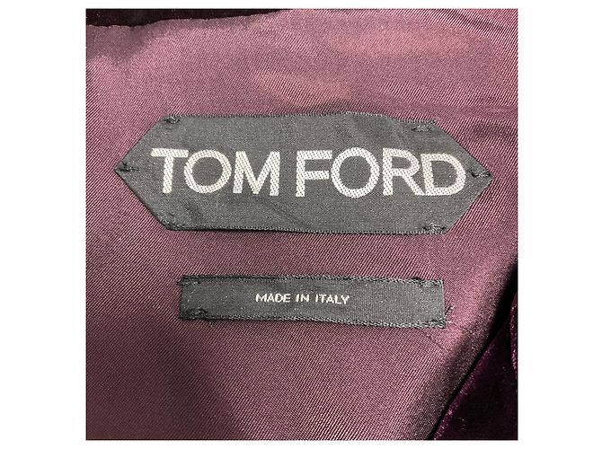 Tom Ford Samtjacke in Dunkellila / Pflaume mit Knopfleiste - Ansicht 4