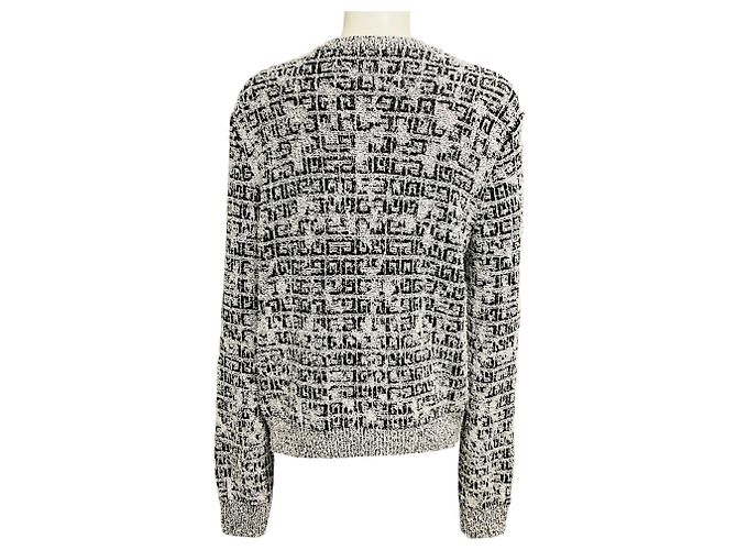 Givenchy Cárdigan de Cuello Redondo con Motivo 4G Negro / Blanco - vista 3