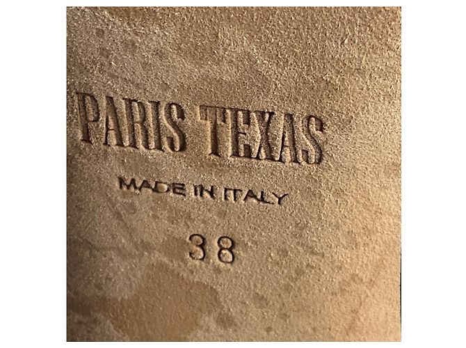 Paris Texas Black Embossed Leather High Heeled Tall Boots - view 8