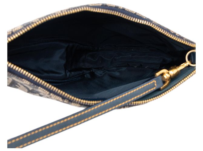 Autre Marque Borsa a tracolla Pochette Saddle Mini Diorissimo in tela blu Dior - vista 4