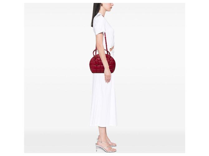 Bottega Veneta Medium Padded Leather Swoop Bag Satchel rot - Ansicht 6