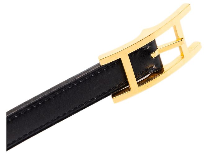 Hermès Quentin Wendelgürtel aus schwarzem Box Calf Leder - Ansicht 4