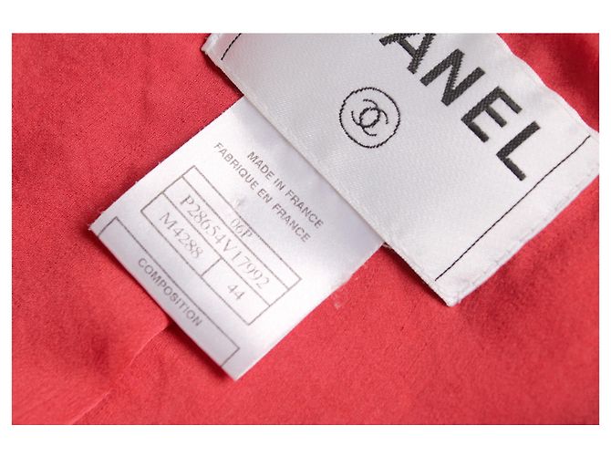 Chanel, Giacca biker in tweed rossa Rosso - vista 6