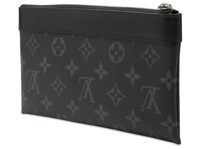 Borsa a pochette Louis Vuitton Monogram Eclipse Pochette Discovery PM nera Nero - vista 2