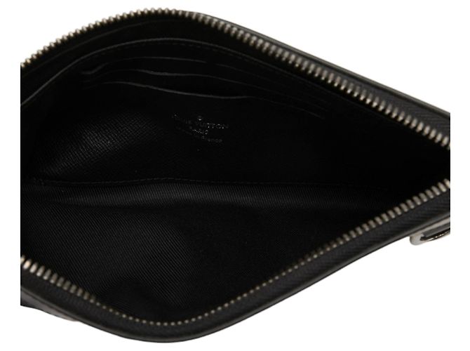 Borsa a pochette Louis Vuitton Monogram Eclipse Pochette Discovery PM nera Nero - vista 4