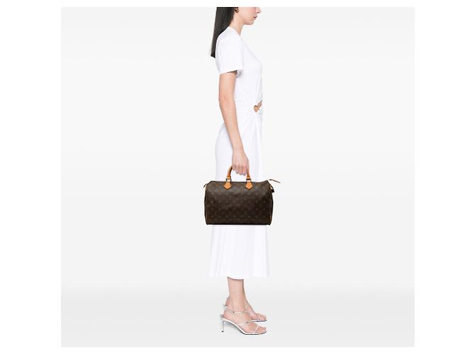 Bolsa Boston Louis Vuitton Monogram Speedy 35 Castanha Marrom - vista 8