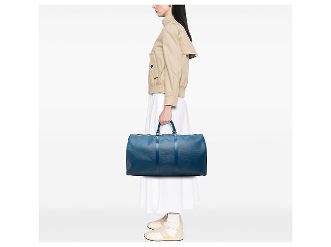 Mala de Viagem Louis Vuitton Epi Keepall 55 Azul - vista 7
