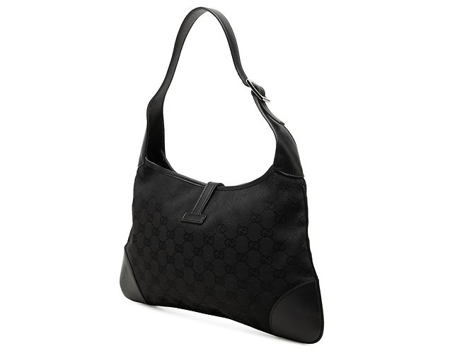 Borsa Hobo Jackie Gucci GG Canvas Nera Nero - vista 2