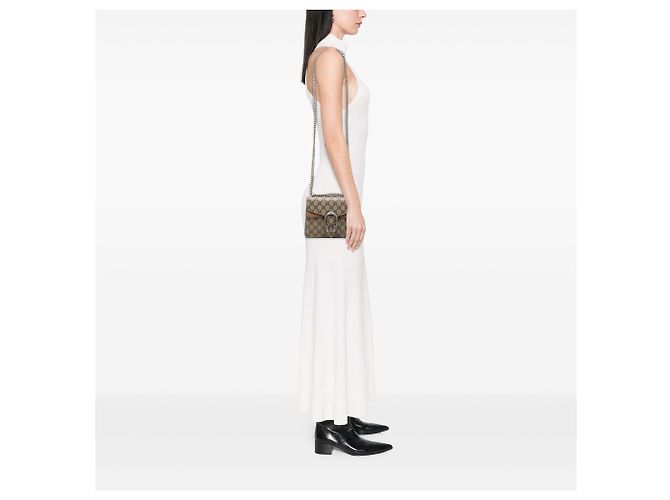Borsa a tracolla Gucci Dionysus Small GG Supreme Beige - vista 6