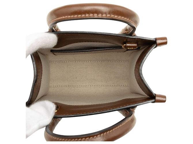 Bolsa Satchel Gucci Mini GG Supreme Interlocking G Bege - vista 4