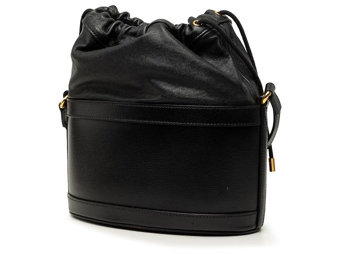 Borsa a secchiello Gucci Horsebit 1955 in pelle di vitello nera Nero - vista 2