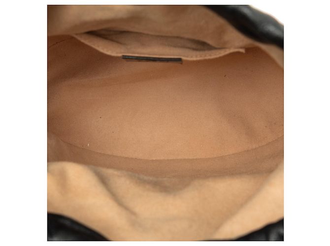 Borsa a secchiello Gucci Horsebit 1955 in pelle di vitello nera Nero - vista 4