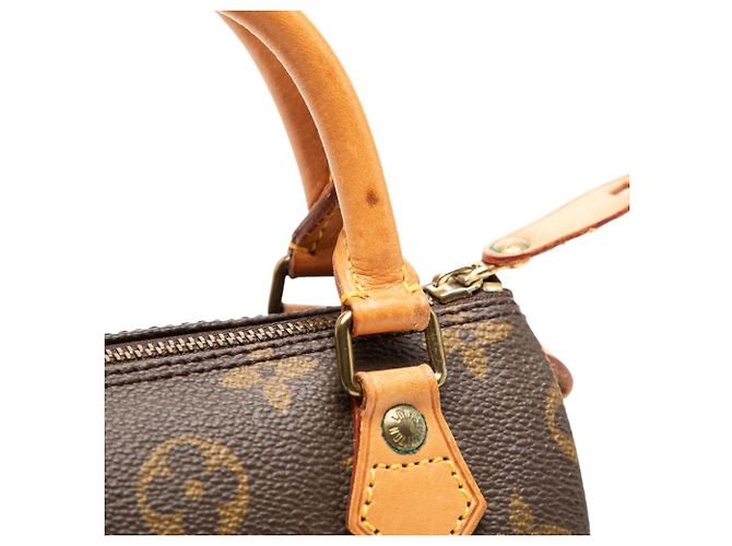 Bolsa Louis Vuitton Monogram Mini Speedy HL Castanha Marrom - vista 6