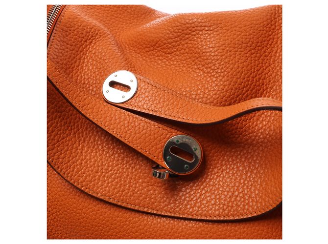 Hermès Lindy 34 Taurillon Clemence 2Way Handbag Orange R: 2014 Naranja - vista 11