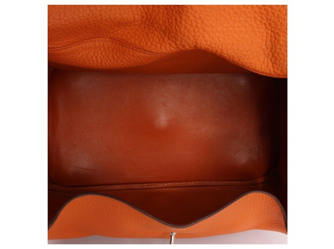 Hermès Lindy 34 Taurillon Clemence 2Way Handbag Orange R: 2014 Naranja - vista 12