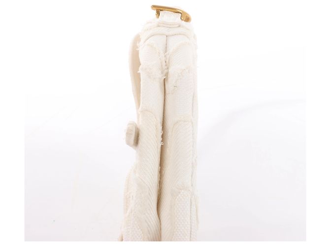 Autre Marque Borsa a tracolla Christian Dior Saddle Medium Canvas in White Bianco - vista 11
