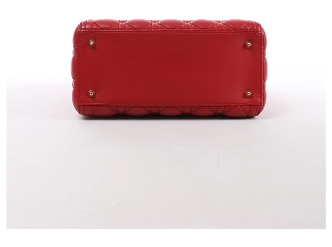 Autre Marque Dior Lady Dior Cannage Leather 2Way Handbag Red Rosso - vista 7