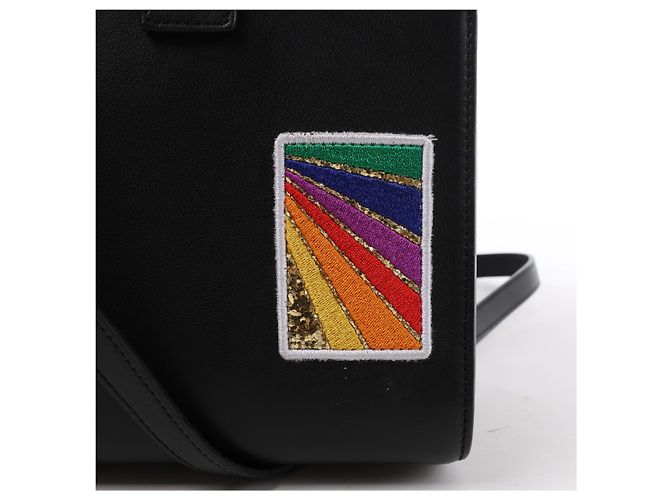 Autre Marque Saint Laurent Paris Sac de Jour Small Multi-Patch Leather 2Way Handbag in Black Negro - vista 16