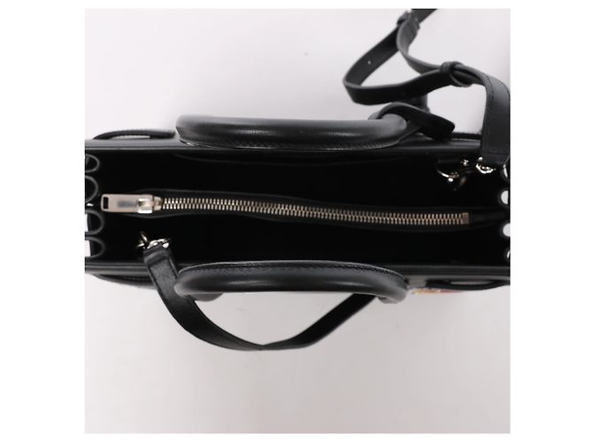 Autre Marque Saint Laurent Paris Sac de Jour Small Multi-Patch Leather 2Way Handbag in Black Negro - vista 6