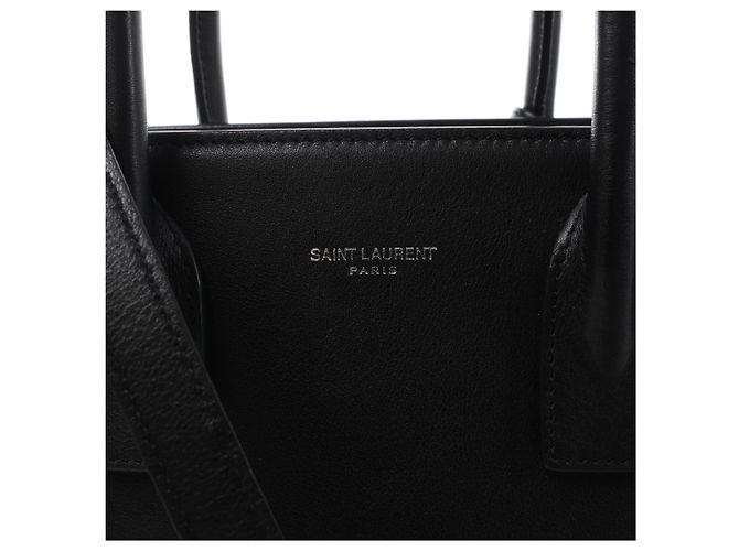 Autre Marque Saint Laurent Paris Sac de Jour Small Multi-Patch Leather 2Way Handbag in Black Negro - vista 8