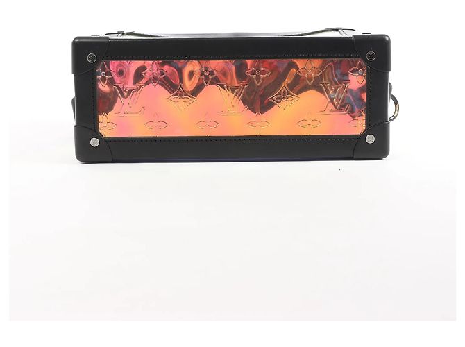 Borsa a tracolla Louis Vuitton Soft Trunk Monogram Prism in Nero x Olografico M55932 - vista 7