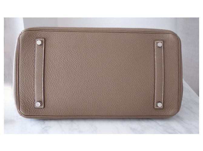 Hermès Birkin 35 Handtasche Etoupe Grau - Ansicht 10