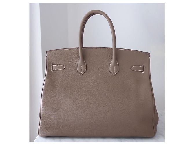Hermès Birkin 35 Handtasche Etoupe Grau - Ansicht 11