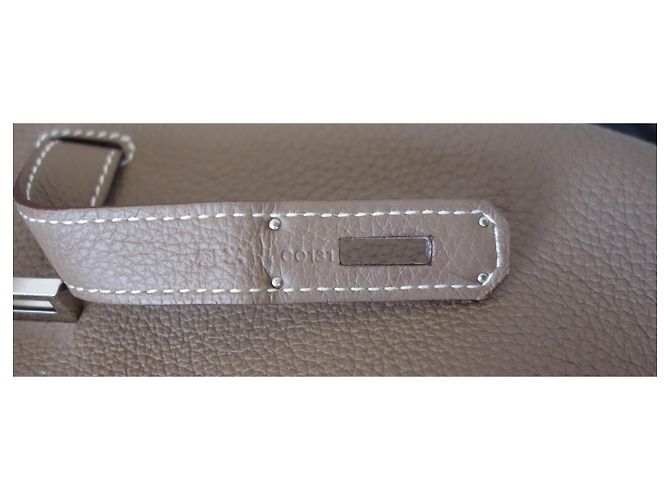 Hermès Birkin 35 Handtasche Etoupe Grau - Ansicht 5