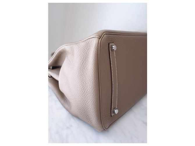 Hermès Birkin 35 Handtasche Etoupe Grau - Ansicht 8