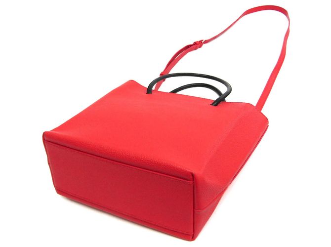 Balenciaga Shopping Leather XXS Roja - vista 2