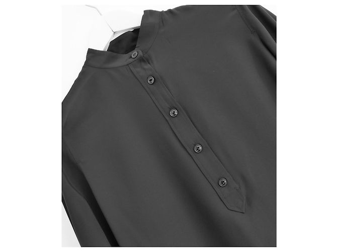 Rag & Bone Blusa Maris in seta nera Nero - vista 3