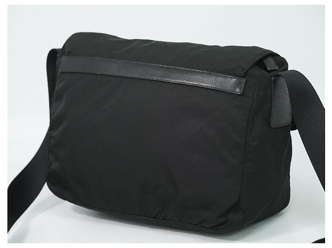 Prada Sac Messager Tessuto Medium avec Boucle Zippée Noir - vue 2