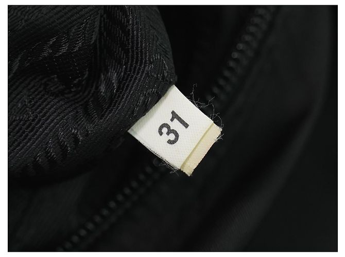 Prada Sac Messager Tessuto Medium avec Boucle Zippée Noir - vue 6