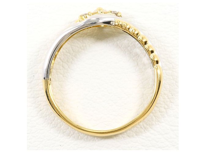 Autre Marque Ehering aus PT900 Platin und 18K Gelbgold Golden - Ansicht 2