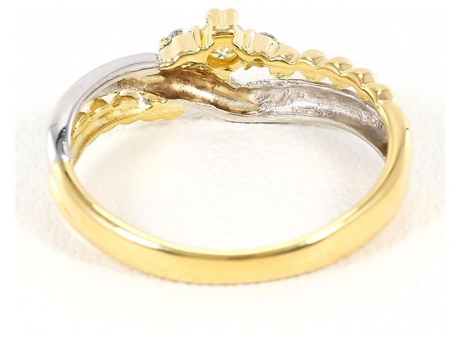 Autre Marque Ehering aus PT900 Platin und 18K Gelbgold Golden - Ansicht 3