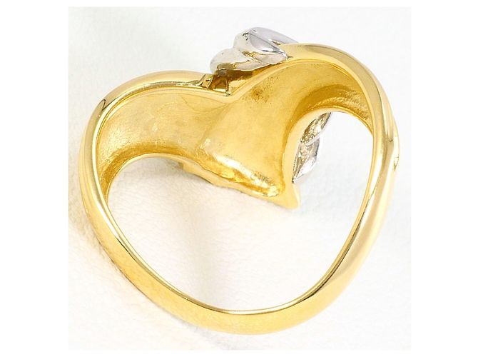 Autre Marque Ehering aus PT900 Platin und 18K Gelbgold Golden - Ansicht 4