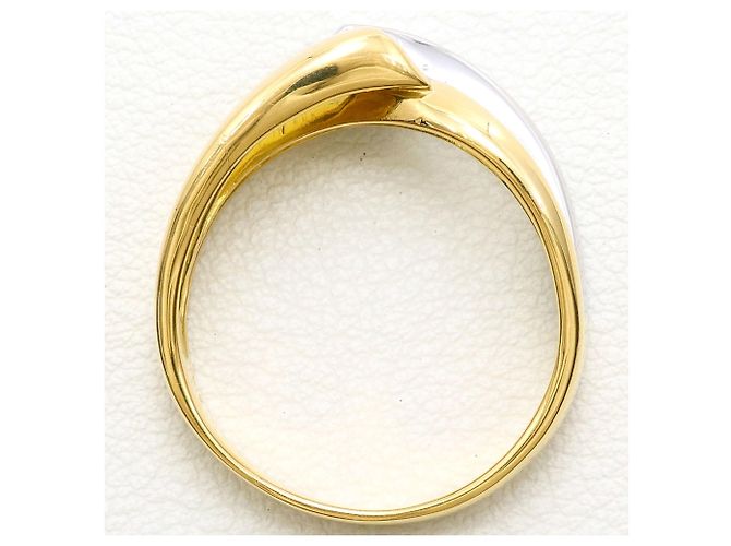 Autre Marque Ehering aus PT900 Platin und 18K Gelbgold Golden - Ansicht 3