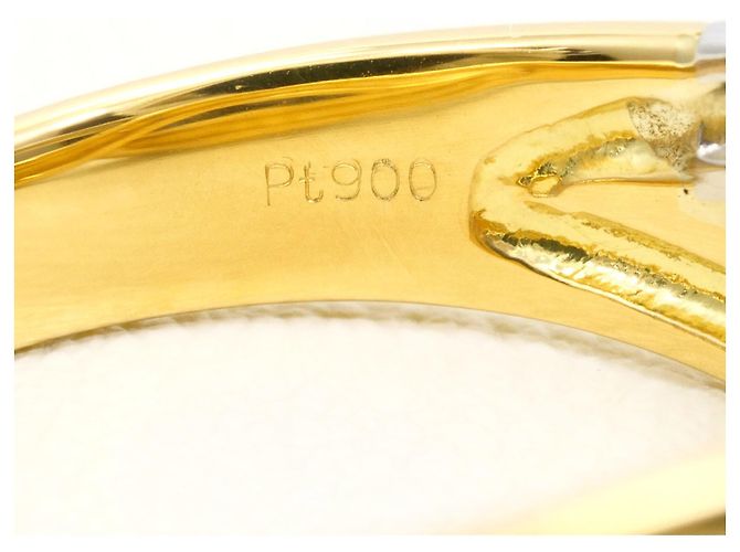 Autre Marque Ehering aus PT900 Platin und 18K Gelbgold Golden - Ansicht 6