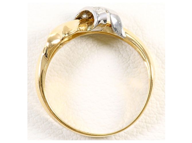 Autre Marque Ehering aus PT900 Platin und 18K Gelbgold Golden - Ansicht 2