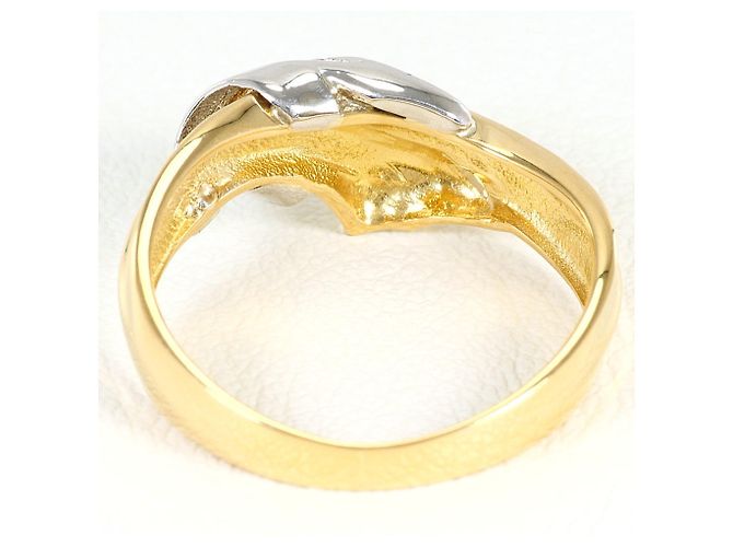 Autre Marque Ehering aus PT900 Platin und 18K Gelbgold Golden - Ansicht 3