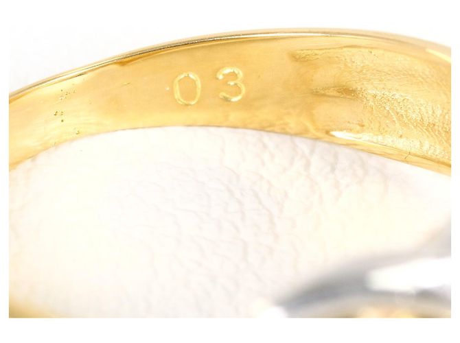 Autre Marque Ehering aus PT900 Platin und 18K Gelbgold Golden - Ansicht 5