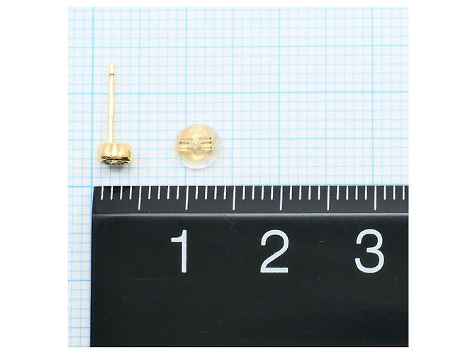 Autre Marque Diamant-Stecker aus 18K Gelbgold Golden - Ansicht 3